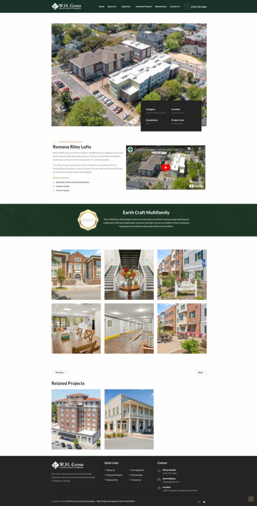 website for real estate developer